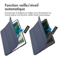 imoshion Coque tablette Trifold Apple iPad 6 (2018) 9.7 pouces / iPad 5 (2017) 9.7 pouces / Air 2 (2014)/Air 1 (2013) - Bleu foncé