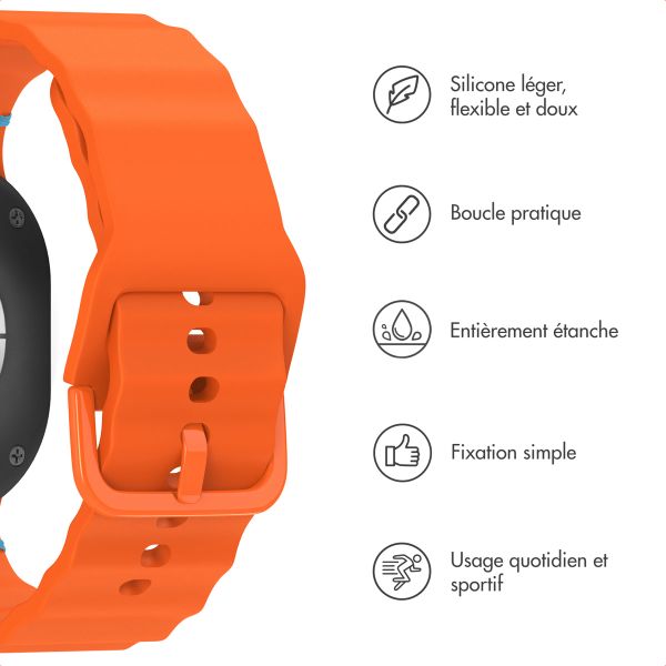 imoshion Bracelet Wave en silicone Samsung Galaxy Watch 8 (40/44mm) / Classic (46mm) - Orange