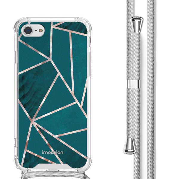 imoshion Coque Design avec cordon iPhone SE (2022 / 2020) / 8 / 7 - Petrol Green Graphic