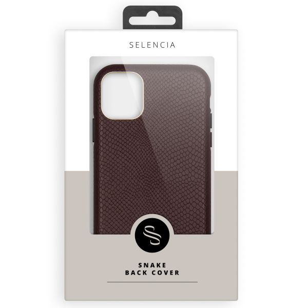 Selencia Coque Gaia Serpent iPhone 13 Pro - Rouge foncé