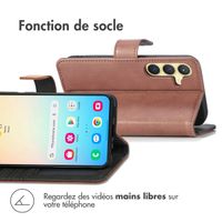 imoshion Étui de téléphone portefeuille Luxe Samsung Galaxy S24 - Brun