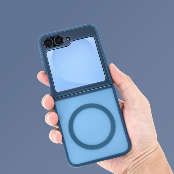 imoshion Coque Color Guard avec MagSafe Samsung Galaxy Z Flip 7 FE - Bleu foncé