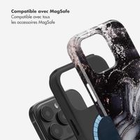 Selencia Coque arrière Vivid avec MagSafe Apple iPhone 16 Pro - Chic Marble Black