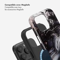 Selencia Coque arrière Vivid Tough avec MagSafe iPhone 16 Pro - Chic Marble Black