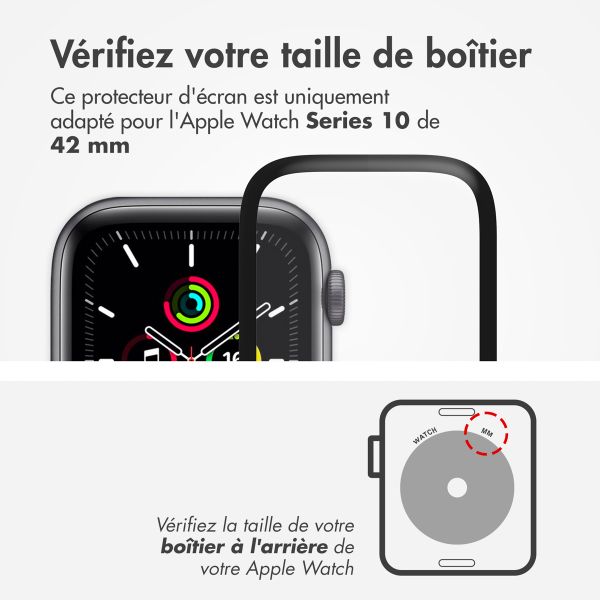 Accezz Protecteur d'écran avec applicateur Apple Watch Series 10 - 42 mm