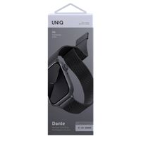 Uniq Bracelet Dante Mesh Milanese en acier Apple Watch Series 1 t/m 9 / SE (38/40/41 mm) | Series 10 / 11 (42 mm) - Graphite