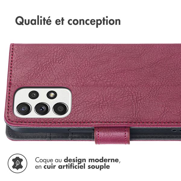 imoshion Étui de téléphone portefeuille Luxe Samsung Galaxy A23 (5G) - Bordeaux