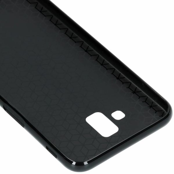 Coque silicone Carbon Samsung Galaxy J6 Plus - Noir