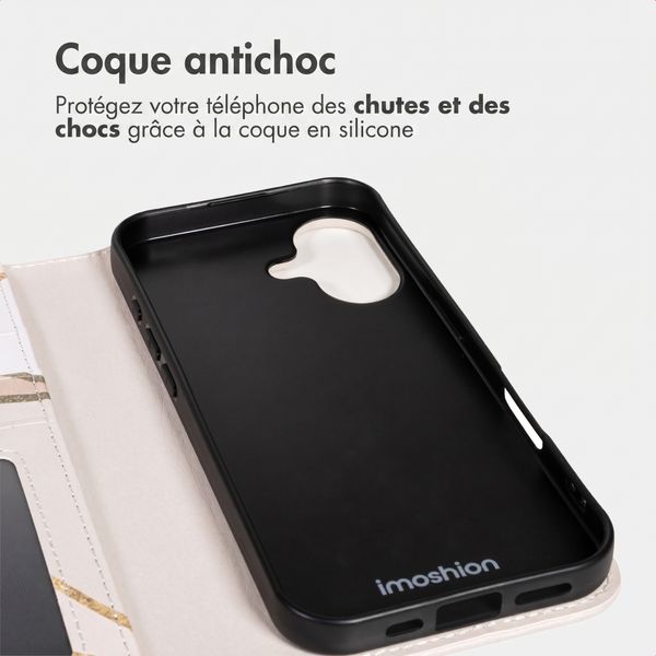 imoshion Étui de télephone portefeuille Design Apple iPhone 17 - Beige Graphic