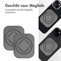 Accezz EasyLock Support de téléphone de voiture - Avec coque iPhone 15 - Grille de ventilation - Rotation à 360 degrés - Noir