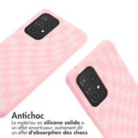 imoshion Coque design en silicone avec cordon Samsung Galaxy A53 - Retro Pink