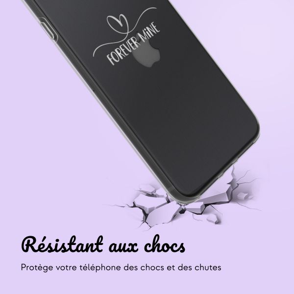 Coque personnalisée avec un cœur élégant iPhone SE (2022 / 2020) / 8 / 7 - Transparent