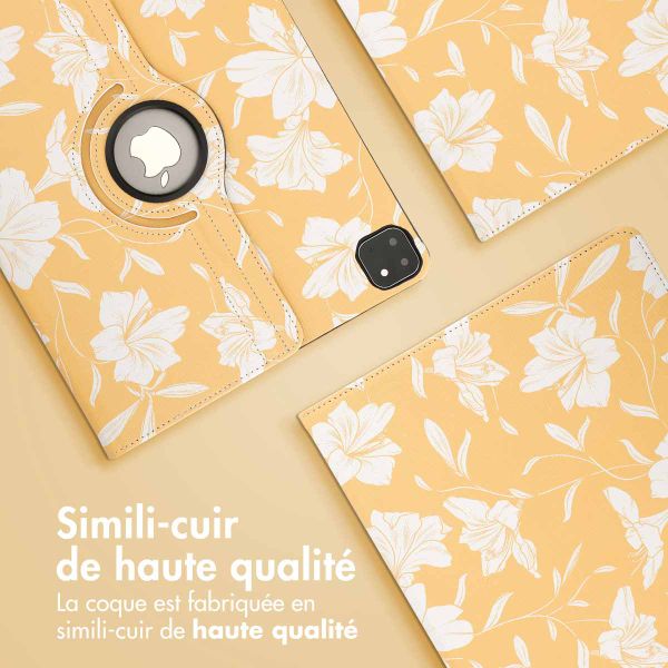 imoshion Coque tablette Design rotatif à 360° iPad Pro 13 (2024) M4 - Yellow Flowers