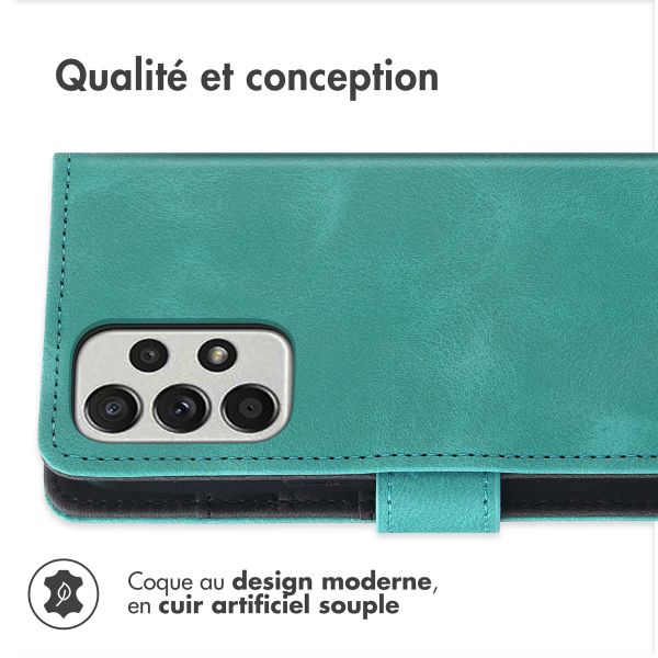 imoshion Etui de téléphone portefeuille avec cordon Samsung Galaxy A53 - Turquoise