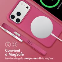 imoshion Coque arrière Color avec cordon amovible et MagSafe Apple iPhone 17 Pro Max - Raspberry