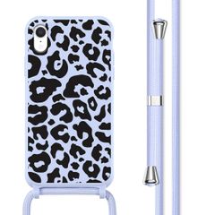 imoshion Coque design en silicone avec cordon Apple iPhone Xr - Animal Lila