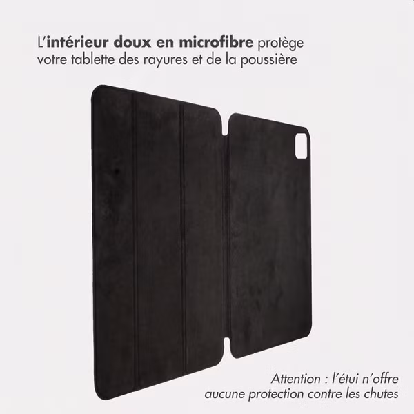Accezz Coque tablette trifold en cuir Apple iPad Pro 13 (2025) M5 / (2024) M4 - Noir
