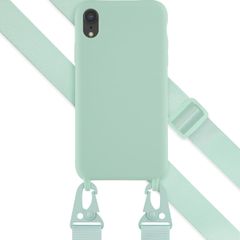 Selencia Coque silicone avec cordon amovible Apple iPhone Xr - Turquoise