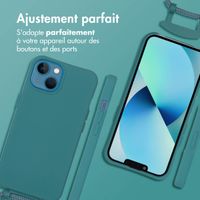 imoshion Coque arrière Color avec cordon amovible et MagSafe Apple iPhone 13 - Vert foncé