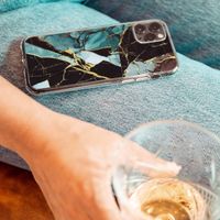imoshion Coque Design Apple iPhone 13 Pro Max - Marble - Bleu
