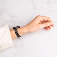 Selencia Bracelet en acier slim style Jubilee Apple Watch Series 1 t/m 9 / SE (38/40/41 mm) | Series 10 / 11 (42 mm) - Noir