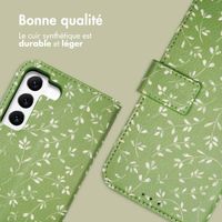 imoshion Étui de télephone portefeuille Design Samsung Galaxy S22 - Green Flowers