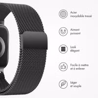 imoshion Bracelet magnétique milanais Xiaomi Smart Band 9 / 8 Pro / Redmi Watch 6 / 5 / 4 - Noir
