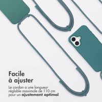 imoshion Coque arrière Color avec cordon amovible et MagSafe Apple iPhone 17 - Vert foncé