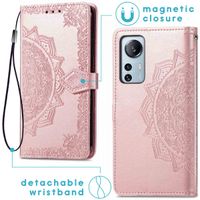 imoshion Etui de téléphone portefeuille Mandala Xiaomi 12 Lite - Rose Dorée