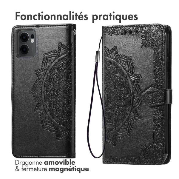 imoshion Etui de télephone Mandala Oppo Reno 13 F (5G) - Noir