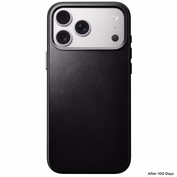 Nomad Coque arrière traditionnelle en cuir Horween avec MagSafe Apple iPhone 17 Pro Max - Noir