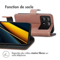 imoshion Étui de téléphone portefeuille Xiaomi Poco X6 Pro - Brun