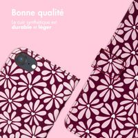 imoshion Étui de télephone portefeuille Design Apple iPhone SE (2022 / 2020) / 8 / 7 / 6(s) - Bloom Love Blush