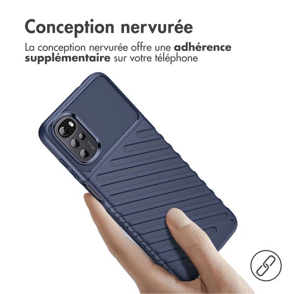imoshion Coque arrière Thunder Motorola Moto G22 / E32 / E32s - Bleu foncé