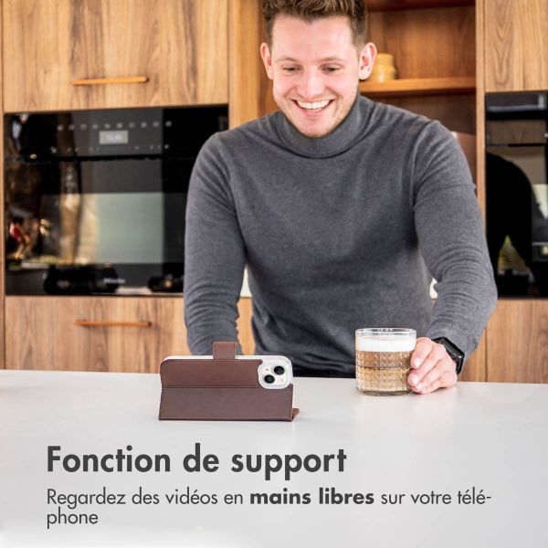 Accezz Étui de télephone Wallet Samsung Galaxy S23 Plus - Marron