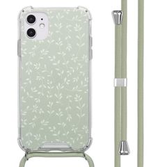 imoshion Coque Design avec cordon Apple iPhone 11 - Smoke Green Flowers