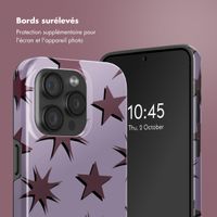 Selencia Coque arrière Vivid Tough avec MagSafe iPhone 15 Pro - Stars Plum Lilac