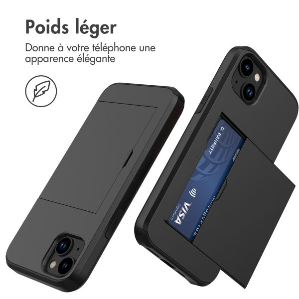 imoshion Coque arrière avec porte-cartes Apple iPhone 14 Plus - Noir