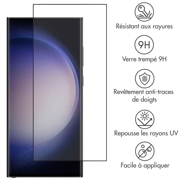 Accezz Protection d'écran en verre trempé Full Cover Samsung Galaxy S23 Ultra