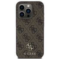 Guess Coque 4G Metal Logo MagSafe iPhone 15 Pro - Brun