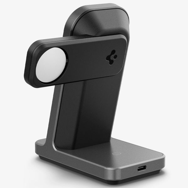 Spigen OneTap Pro | Station de charge sans fil 3-en-1 - Compatible avec MagSafe iPhone + AirPods + Apple Watch