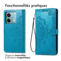 imoshion Etui de téléphone portefeuille Mandala Xiaomi Redmi Note 13 (5G) - Turquoise