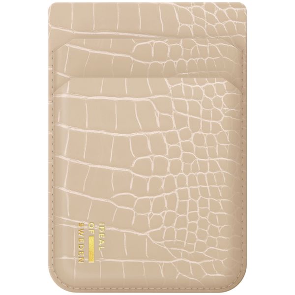 iDeal of Sweden MagSafe / Porte-cartes magnétique - Porte-cartes - Warm Beige Croco