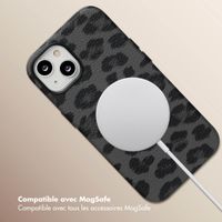 Selencia Coque Sabi imprimé panthère avec MagSafe Apple iPhone 14 - Midnight Black