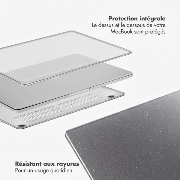 Selencia Coque Paillettes pour Apple MacBook Neo 13 pouces (2026) A18 - Transparent