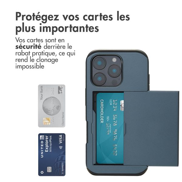 imoshion Coque arrière avec porte-cartes iPhone 16 Pro - Bleu foncé