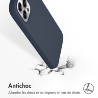 Accezz Coque Liquid Silicone avec MagSafe Apple iPhone 13 Pro Max - Bleu foncé