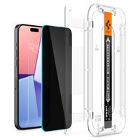 Spigen Protection d'écran en verre trempé GLAStR Privacy Applicator Apple iPhone 15 Pro