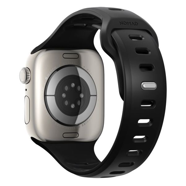 Nomad Bracelet Tempo en silicone Apple Watch Series 1 - 11 / SE / Ultra (44/45/46/49 mm) - Wide fit - Black