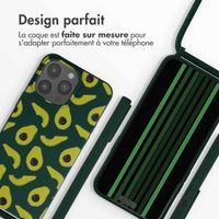 imoshion Coque design en silicone avec cordon Apple iPhone 15 Pro Max - Avocado Green